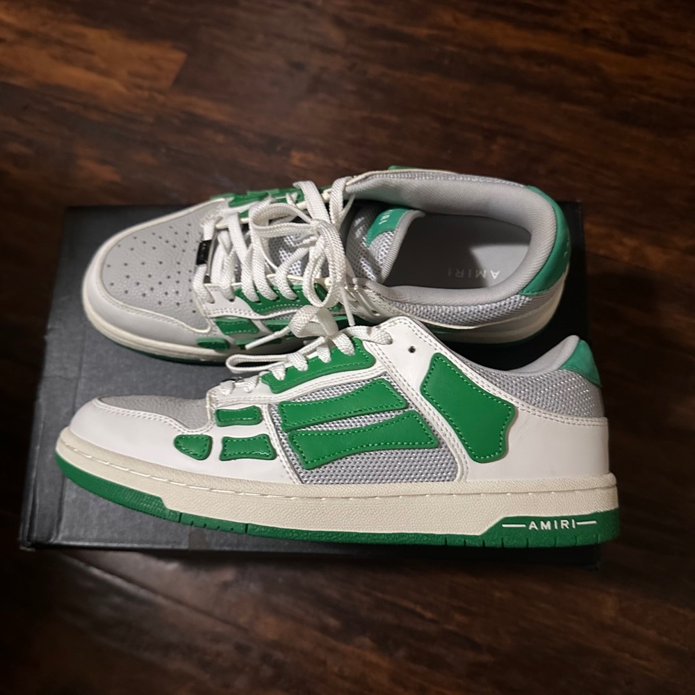 AMIRI Green and White Sneakers Classic Design